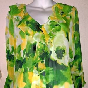 NWT Jones New York tie-dye style blouse size M